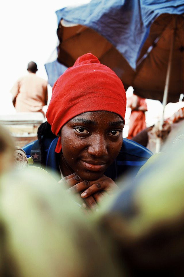 A woman at a market in Abuja, Nigeria